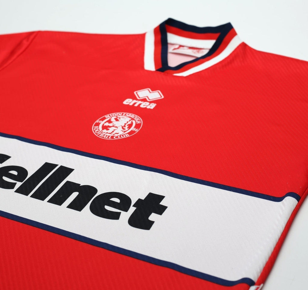 1997/98 MERSON #10 Middlesbrough Vintage Errea Home Football Shirt (L/XL)
