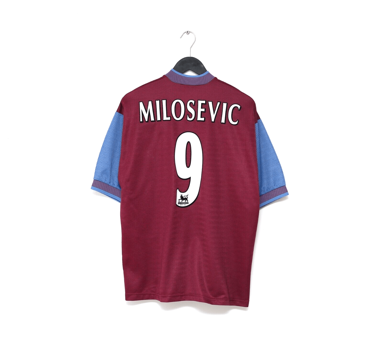 1997/98 MILOSEVIC #9 Aston Villa Vintage Reebok Home