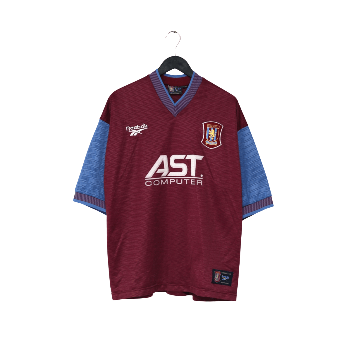 1997/98 Milosevic #9 Aston Villa Vintage Reebok Home Football Shirt (XL)