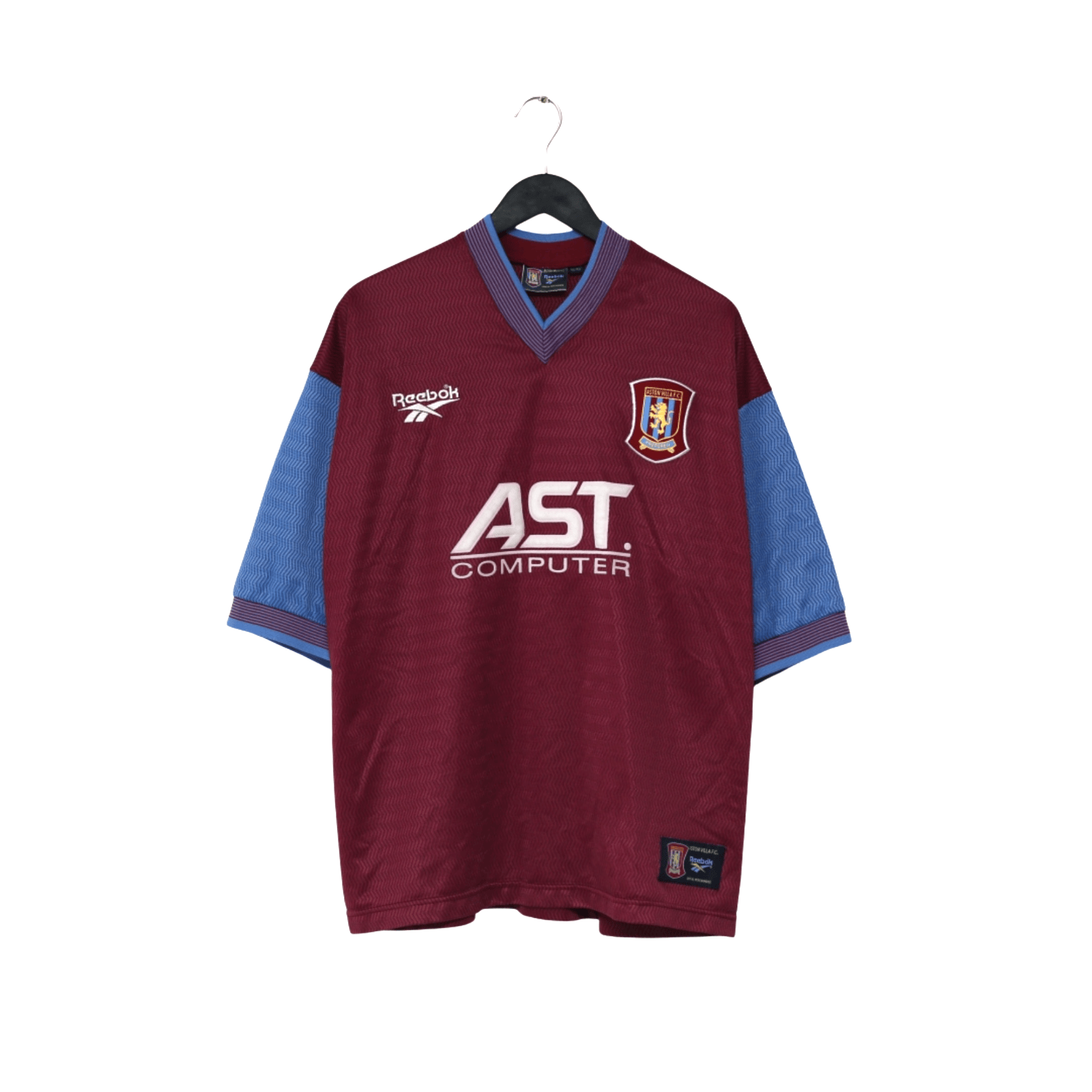 1997/98 Milosevic #9 Aston Villa Vintage Reebok Home Football Shirt (XL)
