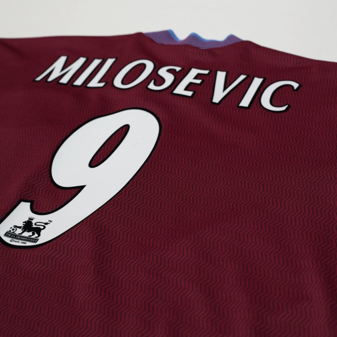 1997/98 Milosevic #9 Aston Villa Vintage Reebok Home Football Shirt (XL)