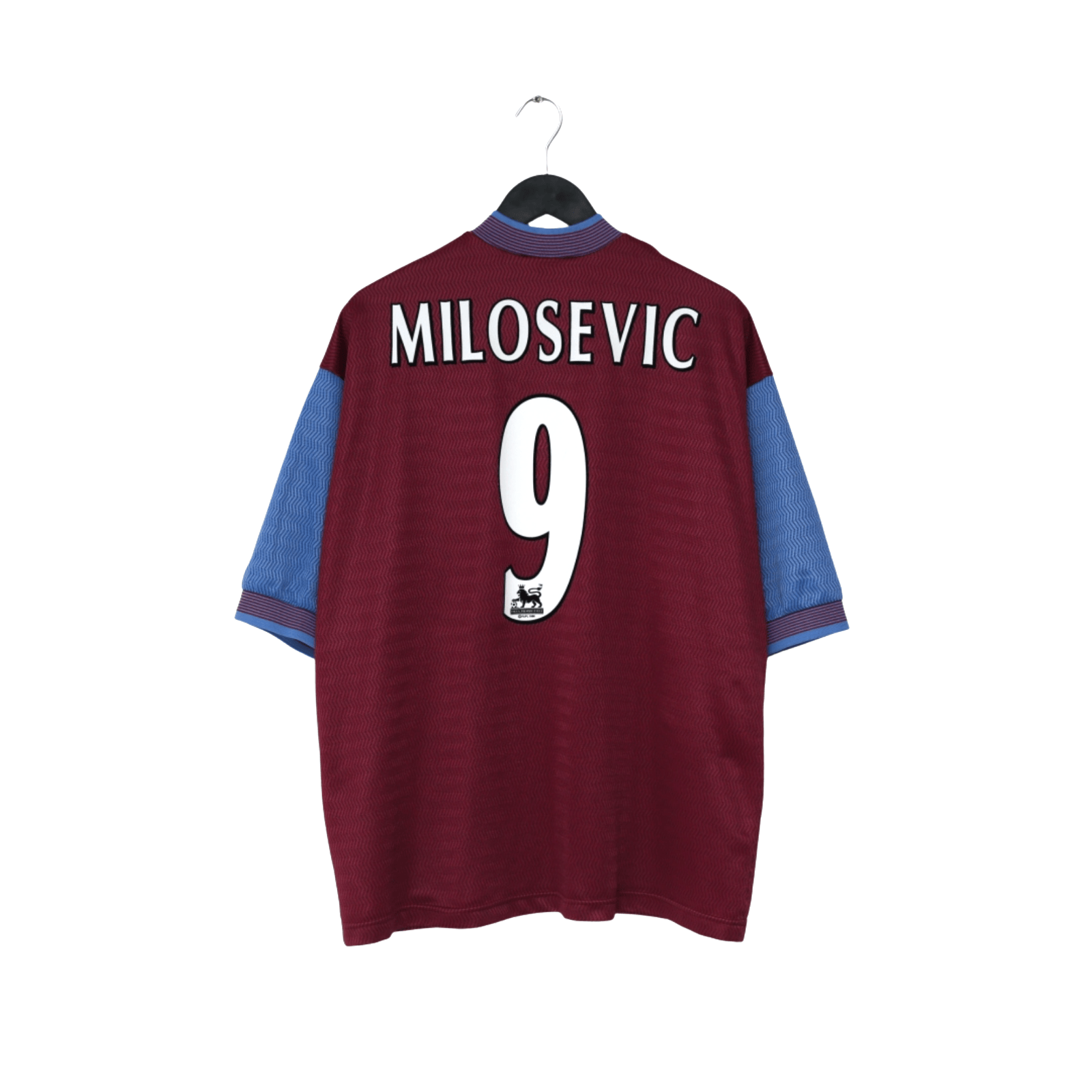1997/98 Milosevic #9 Aston Villa Vintage Reebok Home Football Shirt (XL)