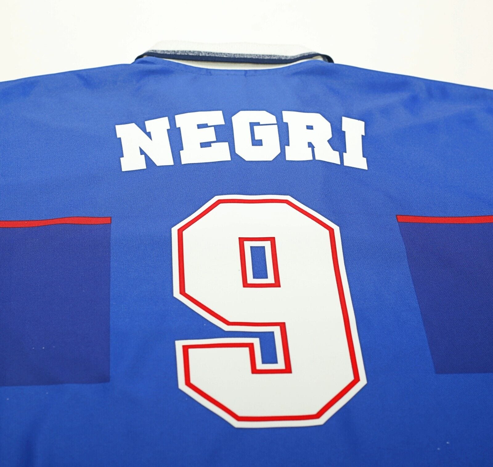 1997/98 NEGRI #9 Rangers Vintage Nike European Home Football Shirt