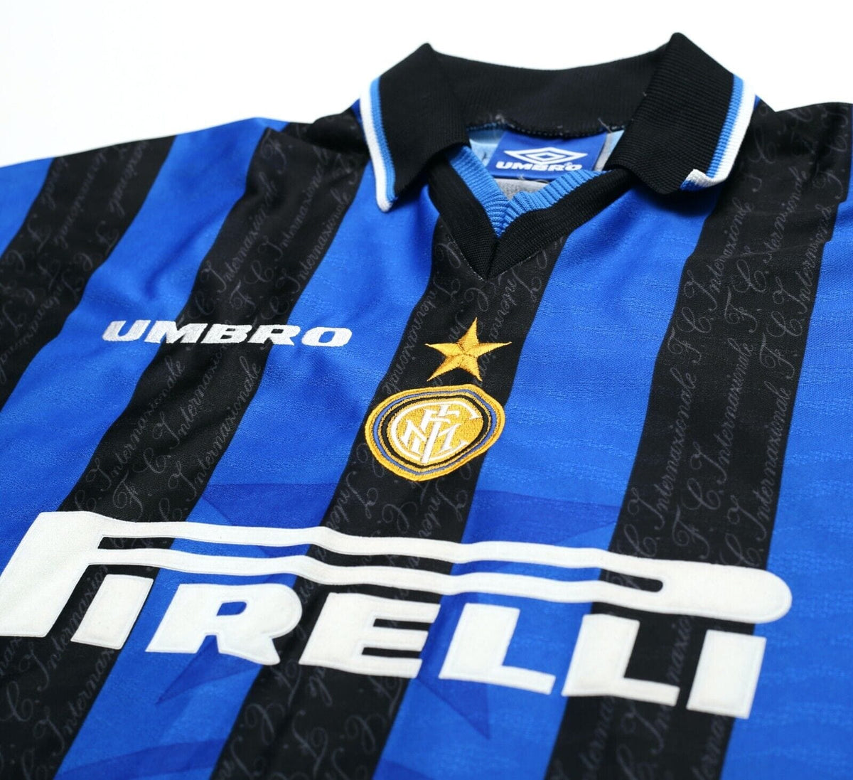1997/98 RONALDO #10 Inter Milan Vintage Umbro Home Football Away Shirt (L)