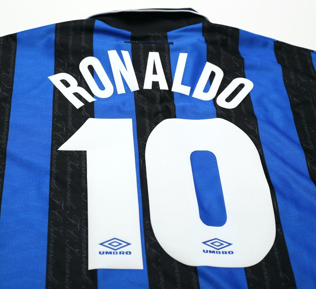 1997/98 RONALDO #10 Inter Milan Vintage Umbro Home Football Away Shirt (L)