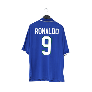 1997/98 RONALDO #9 Brazil Vintage Nike Away Football Shirt (L) Copa America 1997