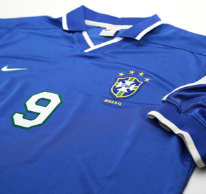 1997/98 RONALDO #9 Brazil Vintage Nike Away Football Shirt (L) Copa America 1997