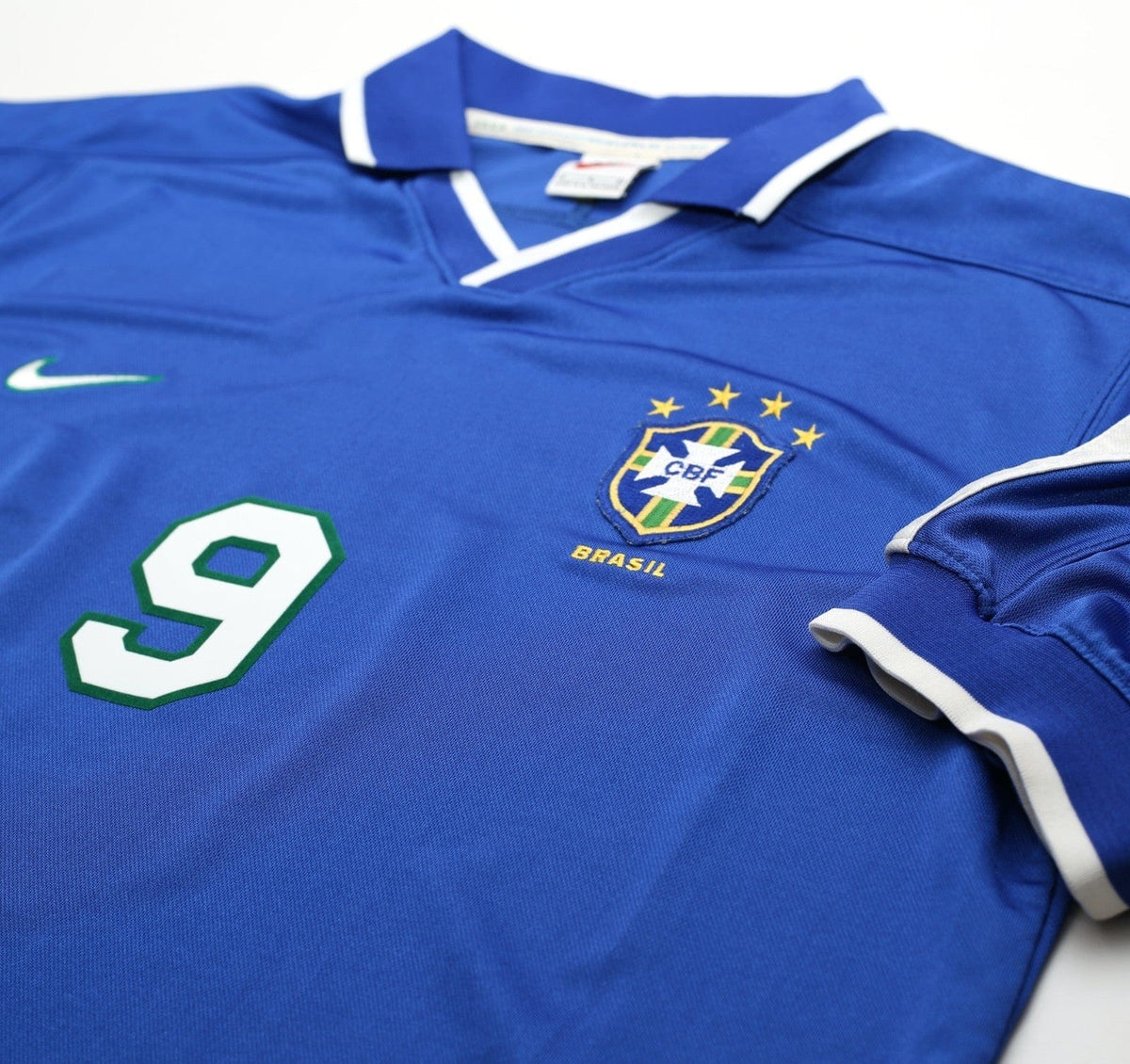 1997/98 RONALDO #9 Brazil Vintage Nike Away Football Shirt (L) Copa America 1997