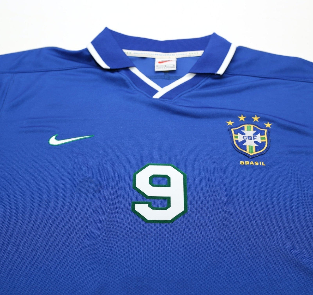 1997/98 RONALDO #9 Brazil Vintage Nike Away Football Shirt (L) Copa America 1997