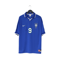 1997/98 RONALDO #9 Brazil Vintage Nike Away Football Shirt (L) Copa America 1997