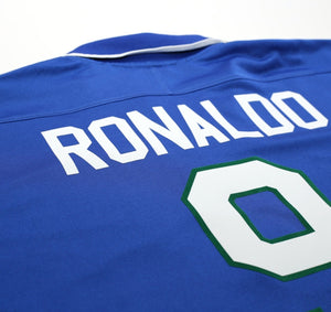 1997/98 RONALDO #9 Brazil Vintage Nike Away Football Shirt (L) Copa America 1997