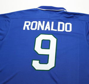 1997/98 RONALDO #9 Brazil Vintage Nike Away Football Shirt (L) Copa America 1997