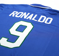 1997/98 RONALDO #9 Brazil Vintage Nike Away Football Shirt (L) Copa America 1997