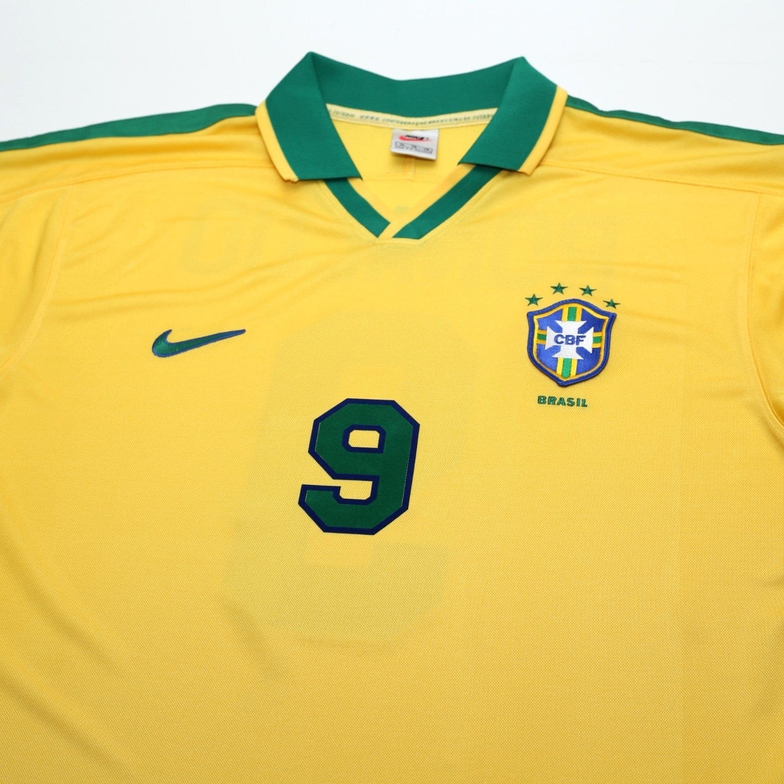 1997/98 Ronaldo #9 Brazil Vintage Nike Home Football Shirt (XL) Le Tournoi