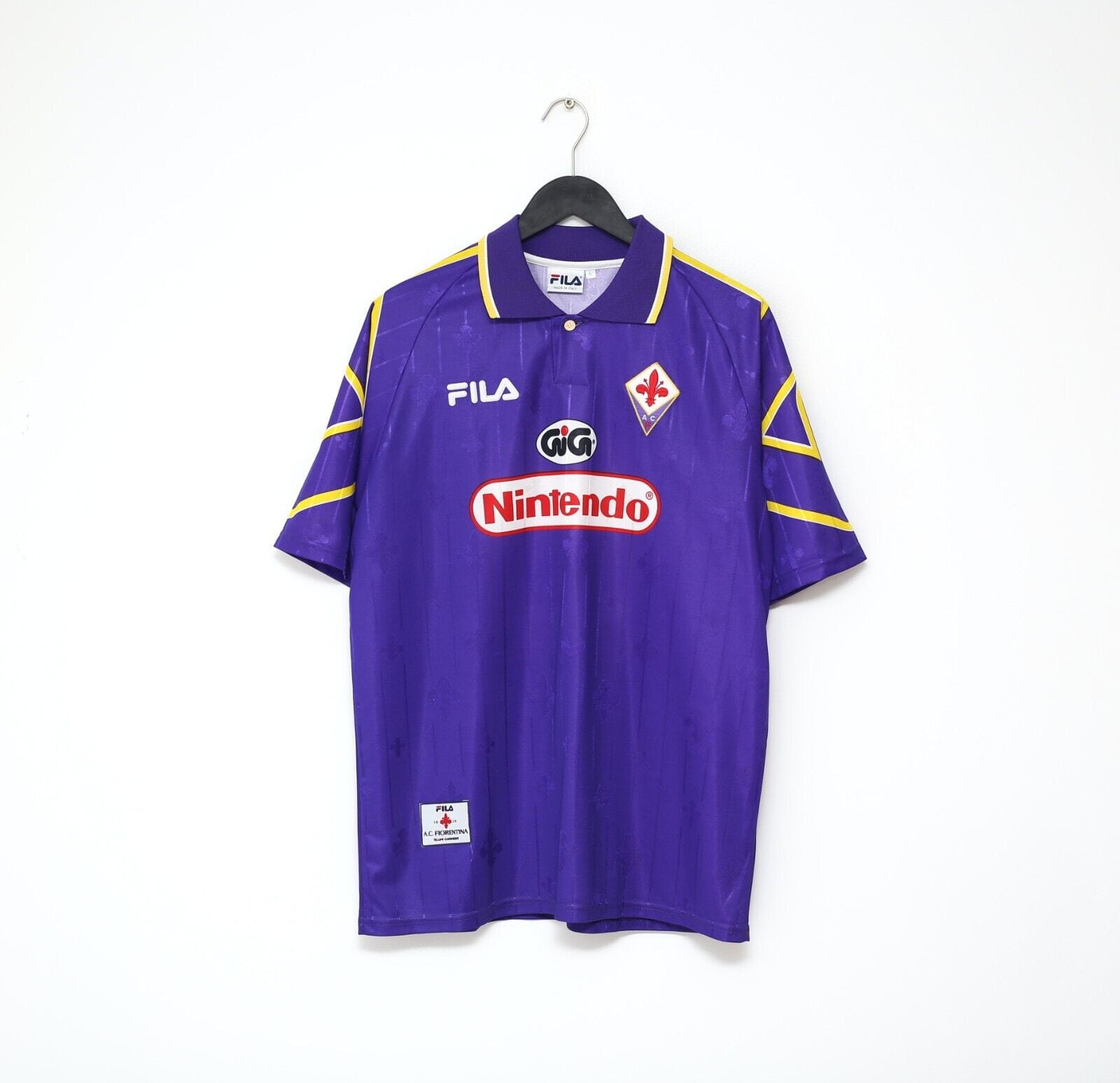 1997/98 Rui Costa #10 Fiorentina Vintage FILA Home Football Shirt