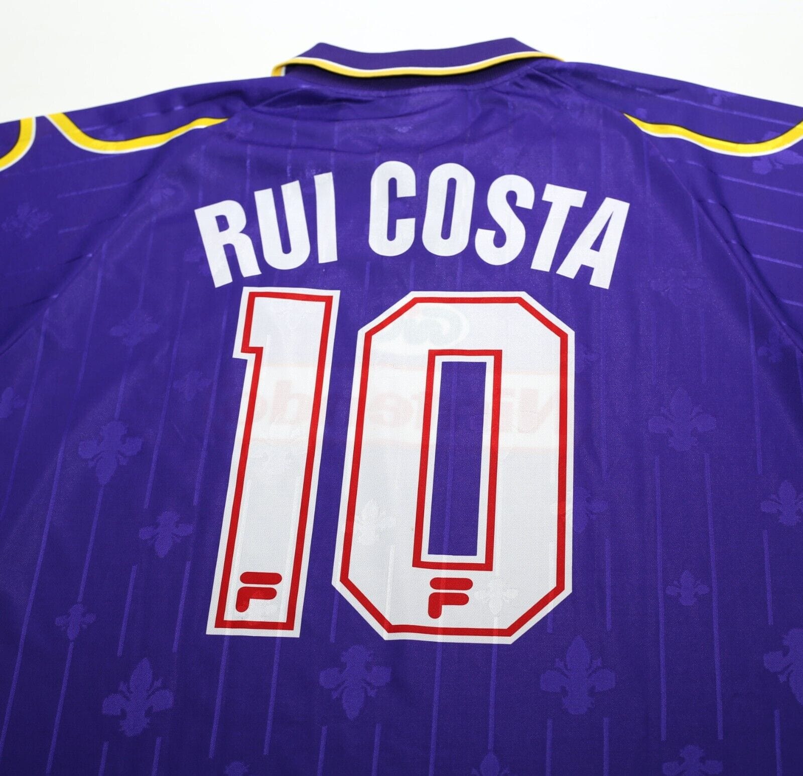 1997/98 Rui Costa #10 Fiorentina Vintage FILA Home Football Shirt