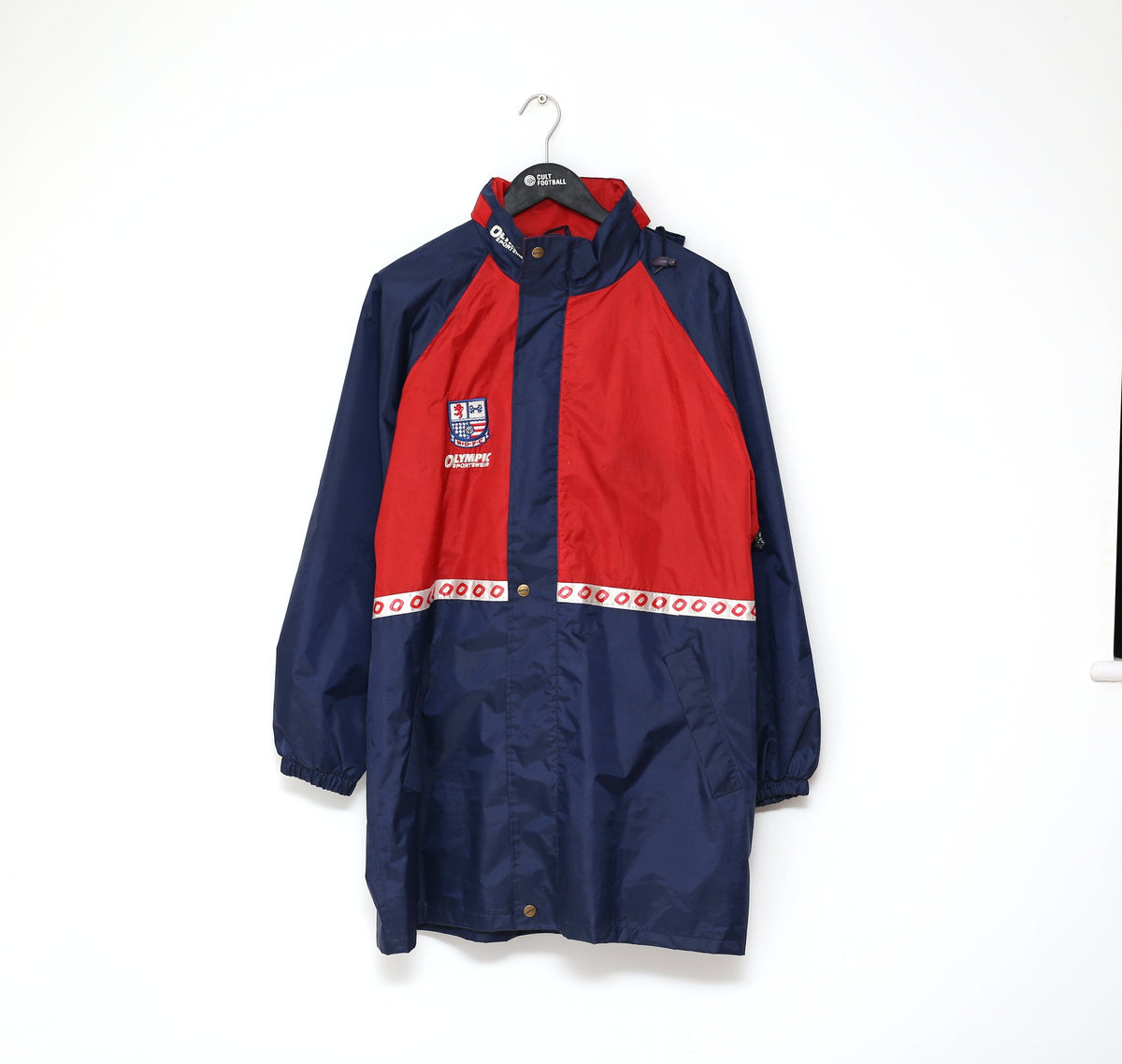1997/98 RUSHDEN &amp; DIAMONDS Vintage Olympic Football Rain Jacket Coat (S/M)