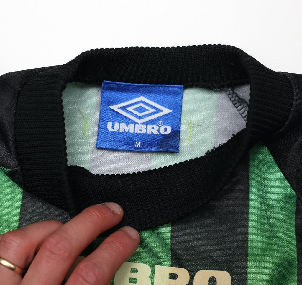 1997/98 SCHMEICHEL #1 Manchester United Vintage Umbro GK Football Shirt (M)