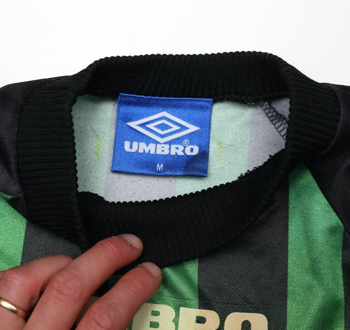 1997/98 SCHMEICHEL #1 Manchester United Vintage Umbro GK Football Shirt (M)