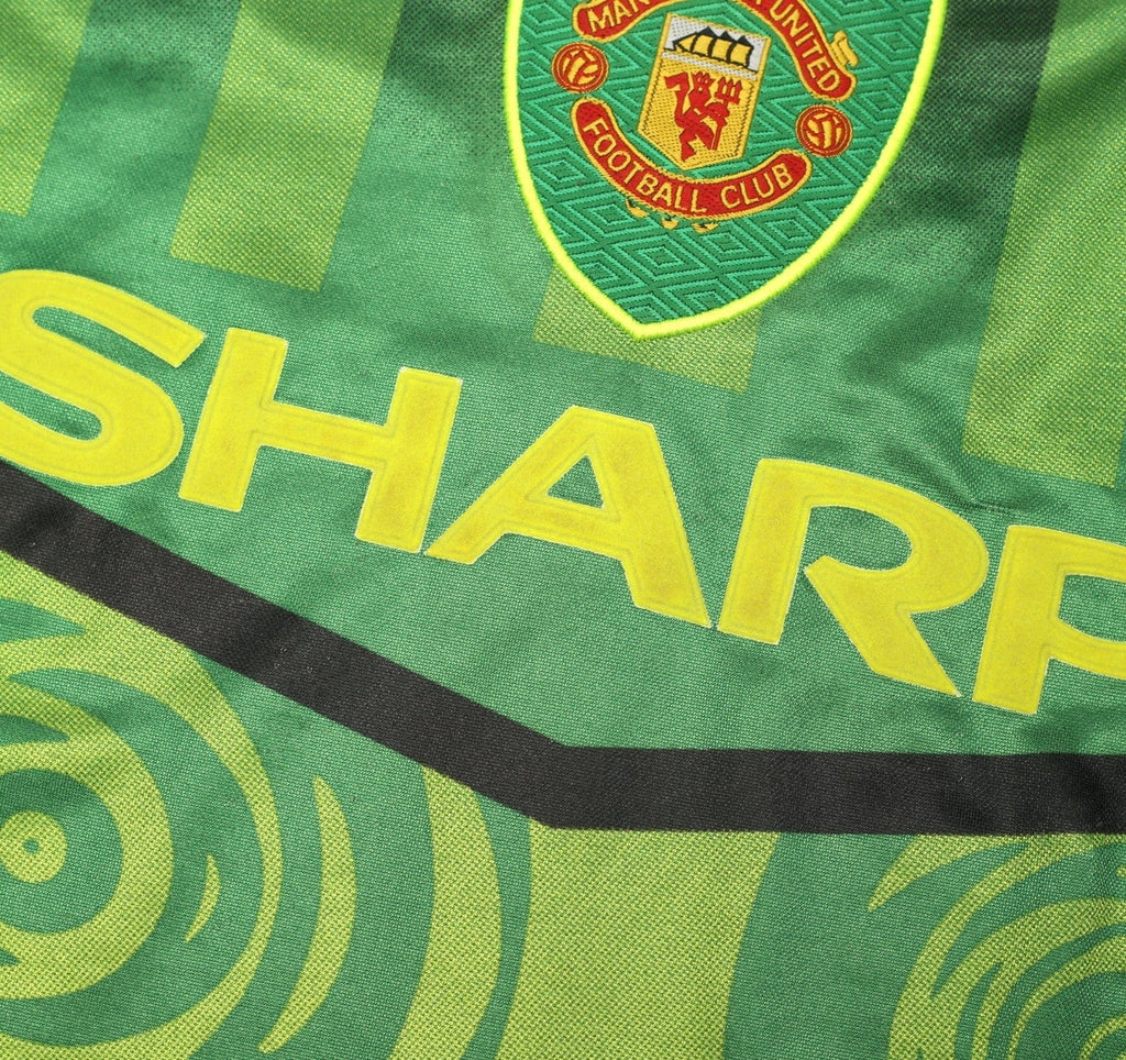 1997/98 SCHMEICHEL #1 Manchester United Vintage Umbro GK Football Shirt (M)