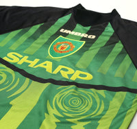 1997/98 SCHMEICHEL #1 Manchester United Vintage Umbro GK Football Shirt (M)