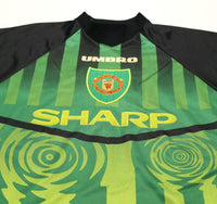 1997/98 SCHMEICHEL #1 Manchester United Vintage Umbro GK Football Shirt (M)