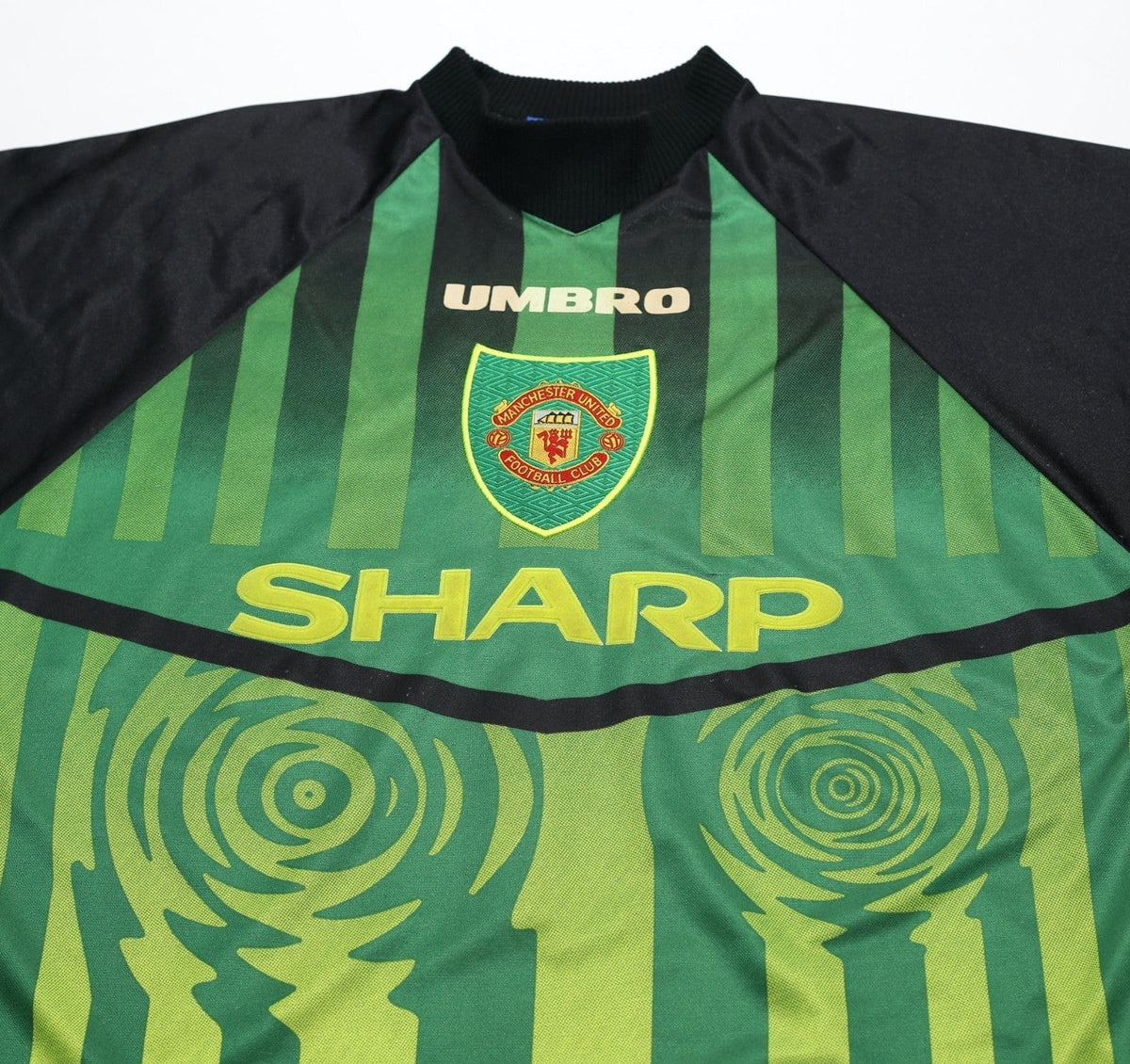1997/98 SCHMEICHEL #1 Manchester United Vintage Umbro GK Football Shirt (M)