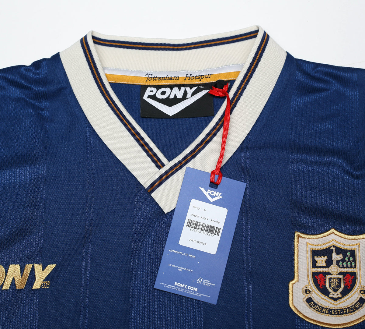 1997/98 TOTTENHAM HOTSPUR Retro PONY Reissue Away Football Shirt