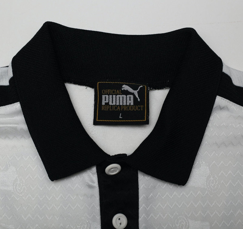 1997/98 WANCHOPE #9 Derby County Vintage PUMA Home Football Shirt (L)