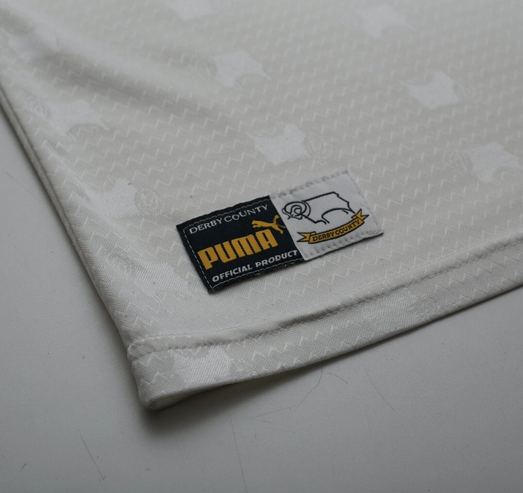 1997/98 WANCHOPE #9 Derby County Vintage PUMA Home Football Shirt (L)