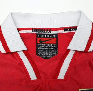 1997/98 WRIGHT #8 Arsenal Vintage Nike Home Football Shirt Jersey (M)