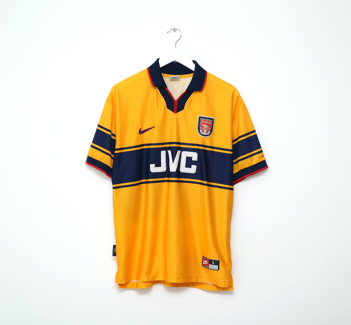 1997/99 ANELKA #9 Arsenal Nike Away Football Shirt (L)