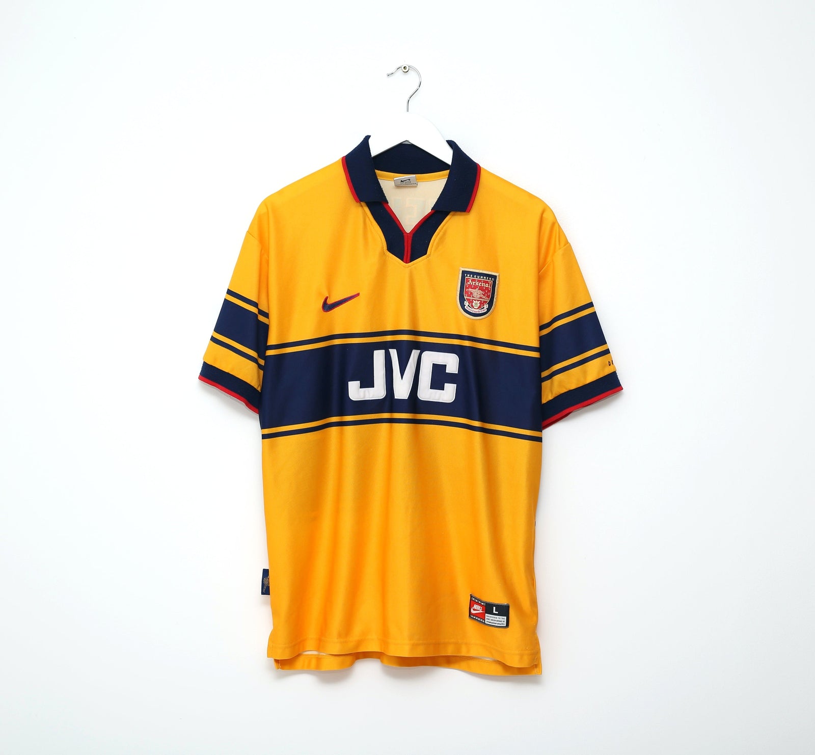 1997/99 ANELKA #9 Arsenal Nike Away Football Shirt (L)