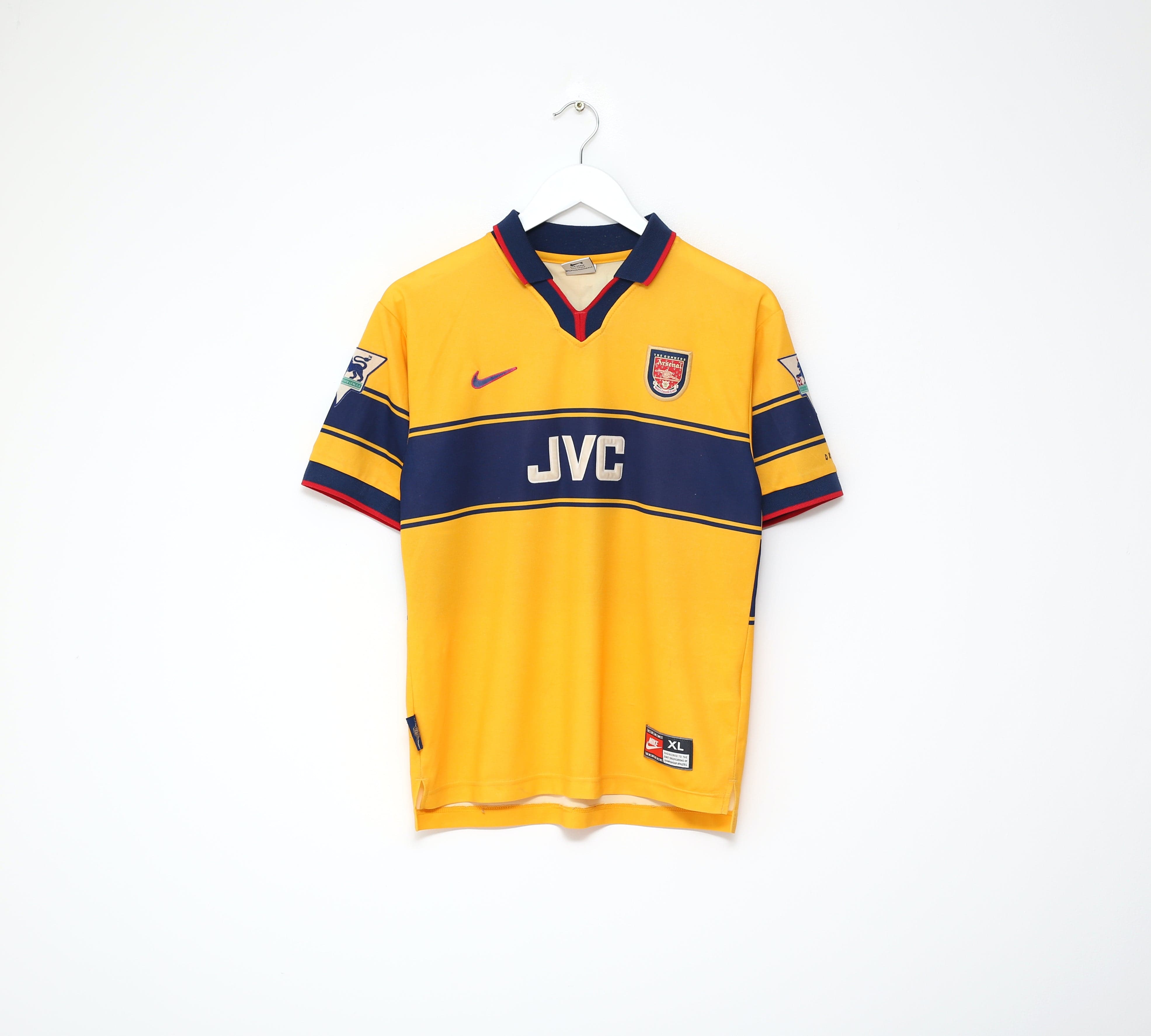 1997/99 ANELKA #9 Arsenal Nike Away Football Shirt (XLB)