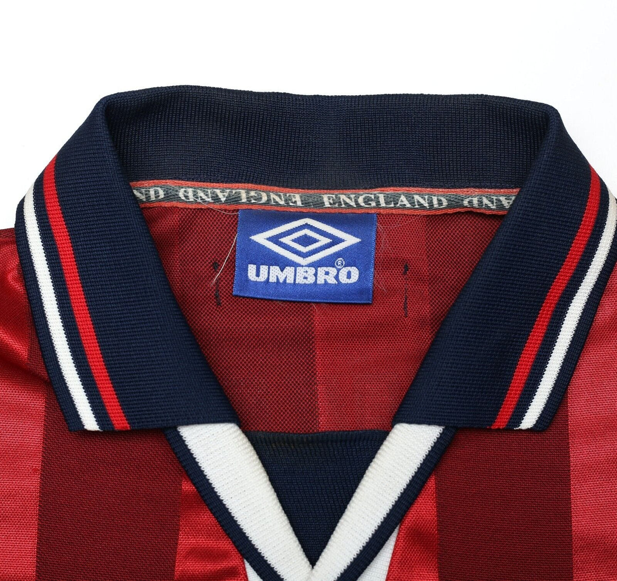 1997/99 BECKHAM #7 England Vintage Umbro Away Football Shirt (L) WC 1998