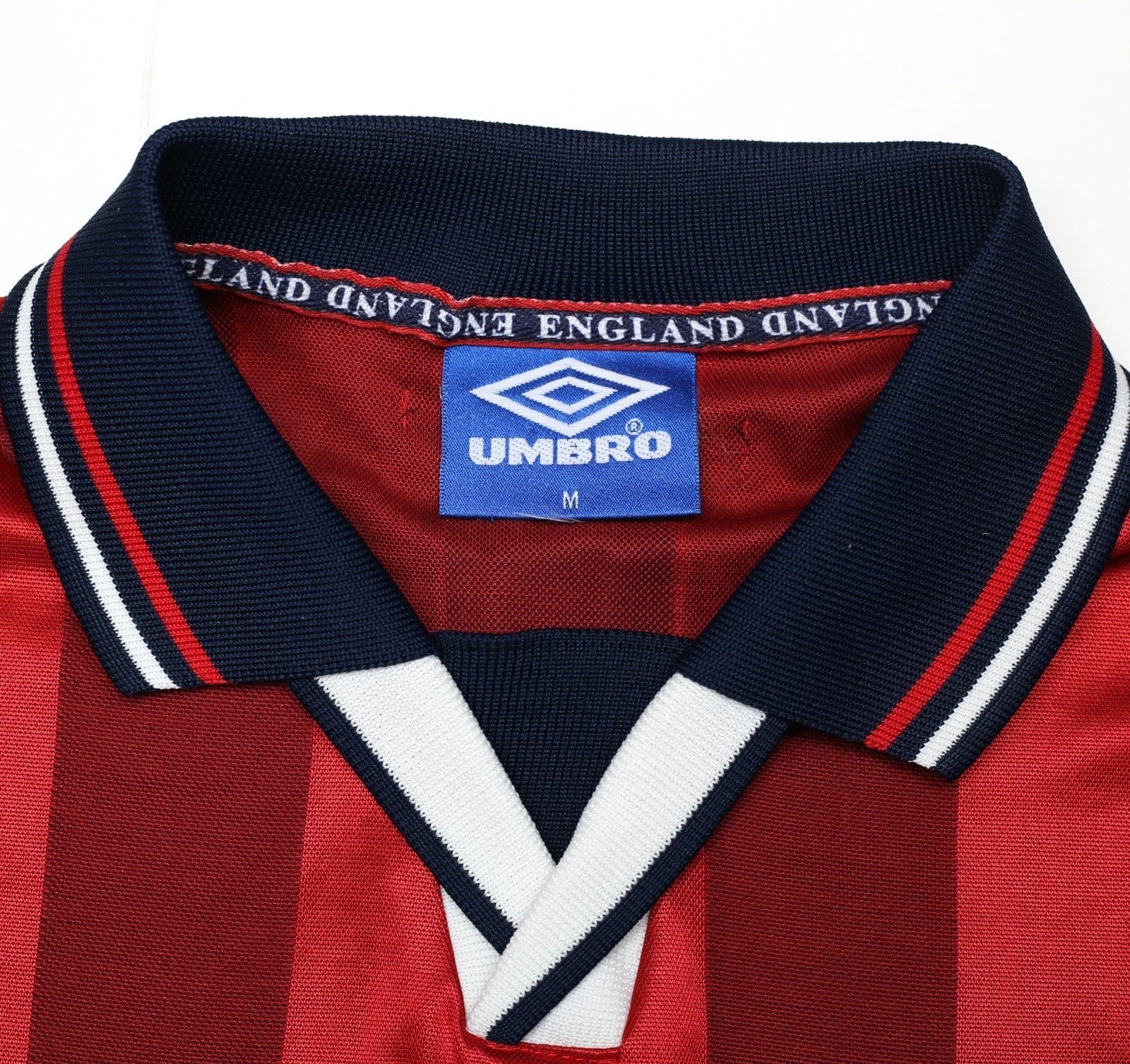 1997/99 BECKHAM #7 England Vintage Umbro Away Football Shirt (M) WC 1998