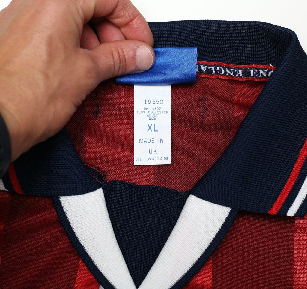 1997/99 BECKHAM #7 England Vintage Umbro Away Football Shirt (XL) WC 1998