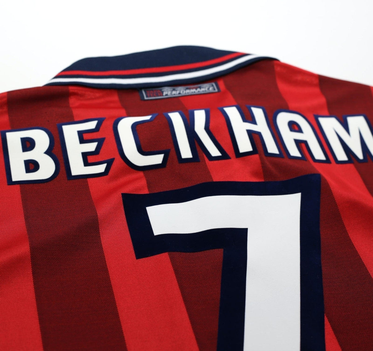 1997/99 BECKHAM #7 England Vintage Umbro Away Football Shirt (XL) WC 1998