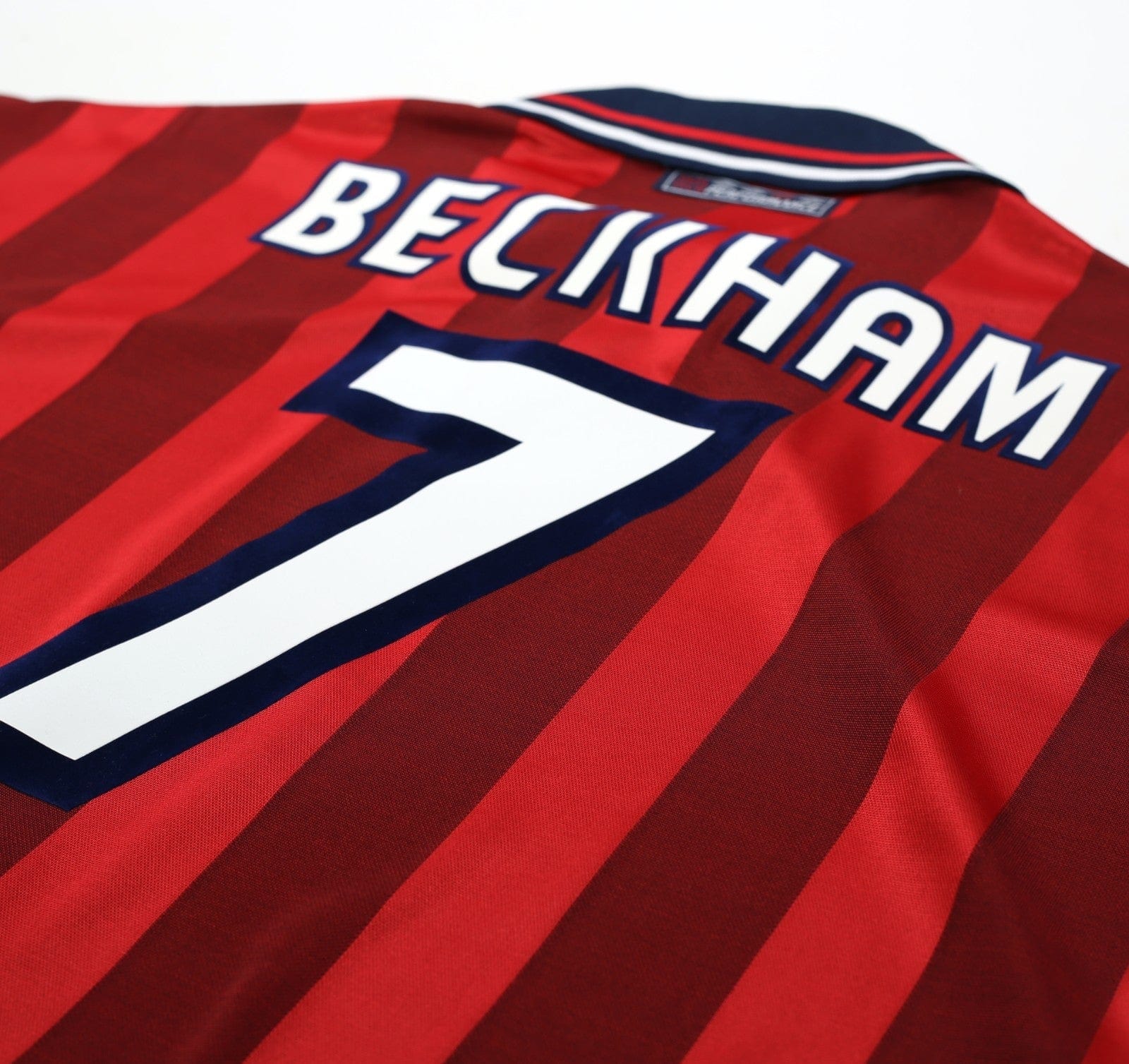 1997/99 BECKHAM #7 England Vintage Umbro Away Football Shirt (XL) WC 1998