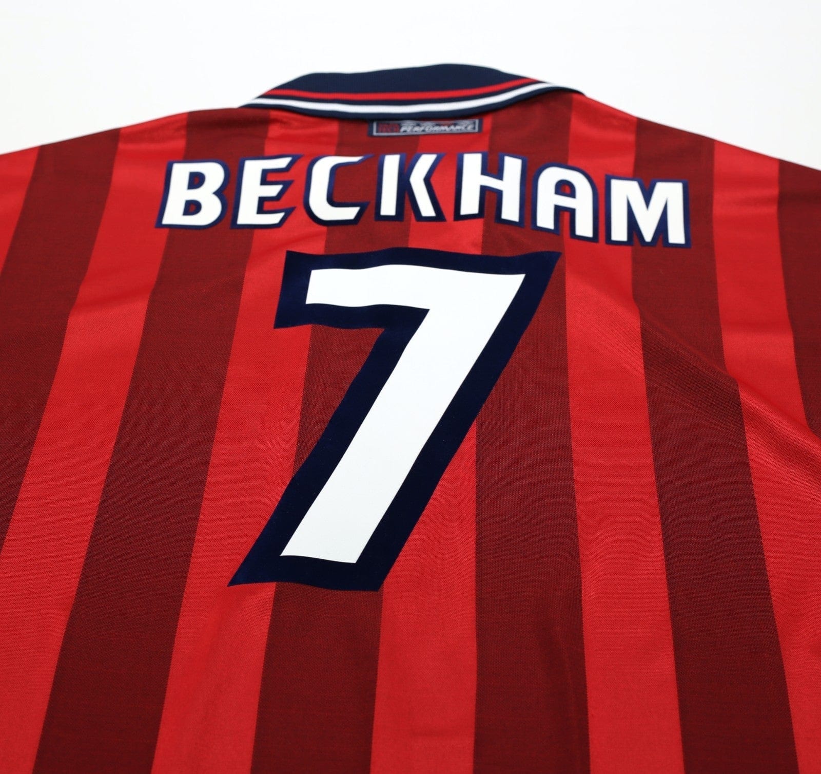 1997/99 BECKHAM #7 England Vintage Umbro Away Football Shirt (XL) WC 1998