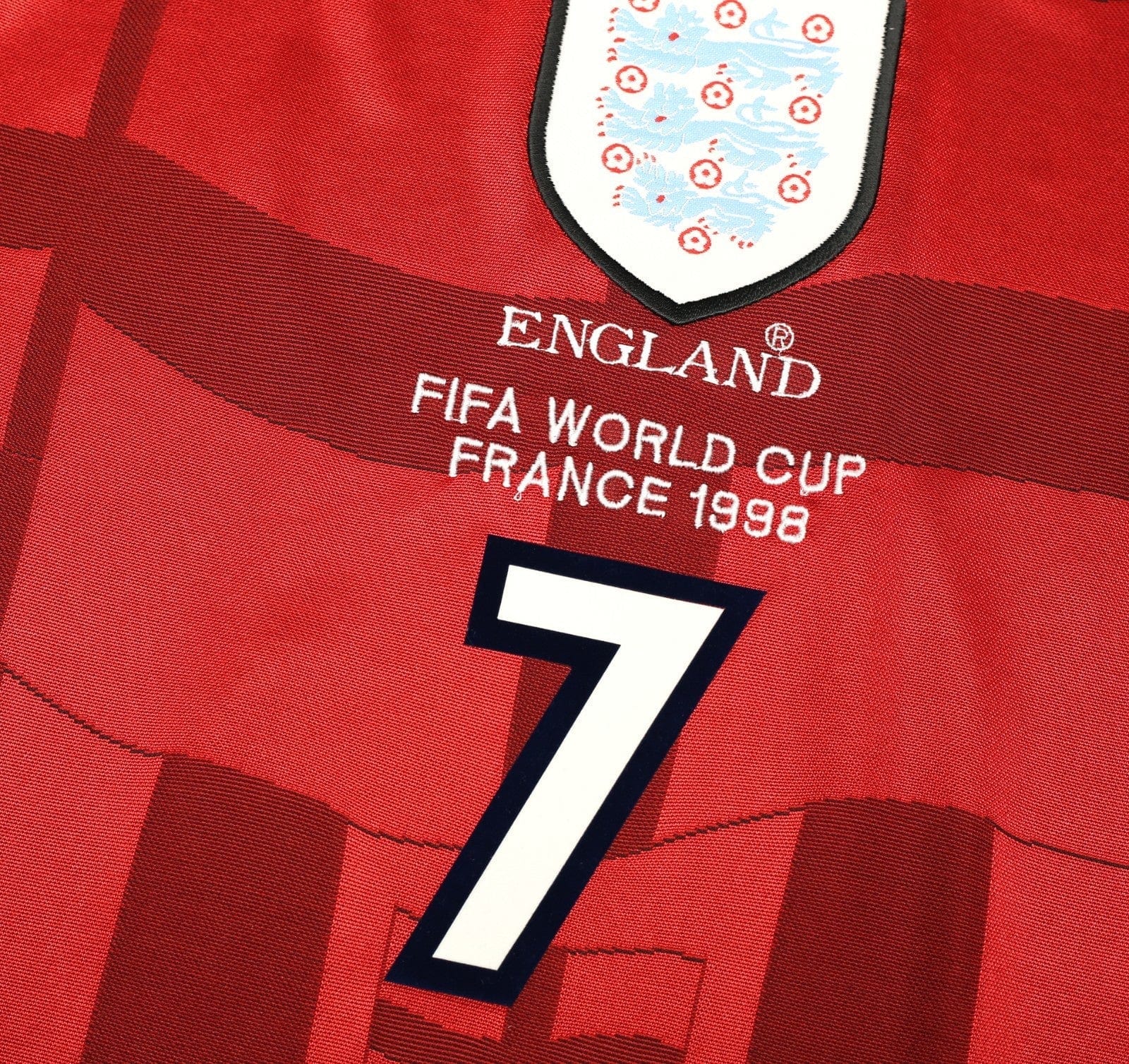 1997/99 BECKHAM #7 England Vintage Umbro Away Football Shirt (XL) WC 1998