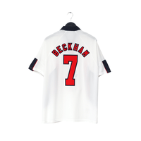 1997/99 Beckham #7 England Vintage Umbro Home Football Shirt (L/XL) WC 1998
