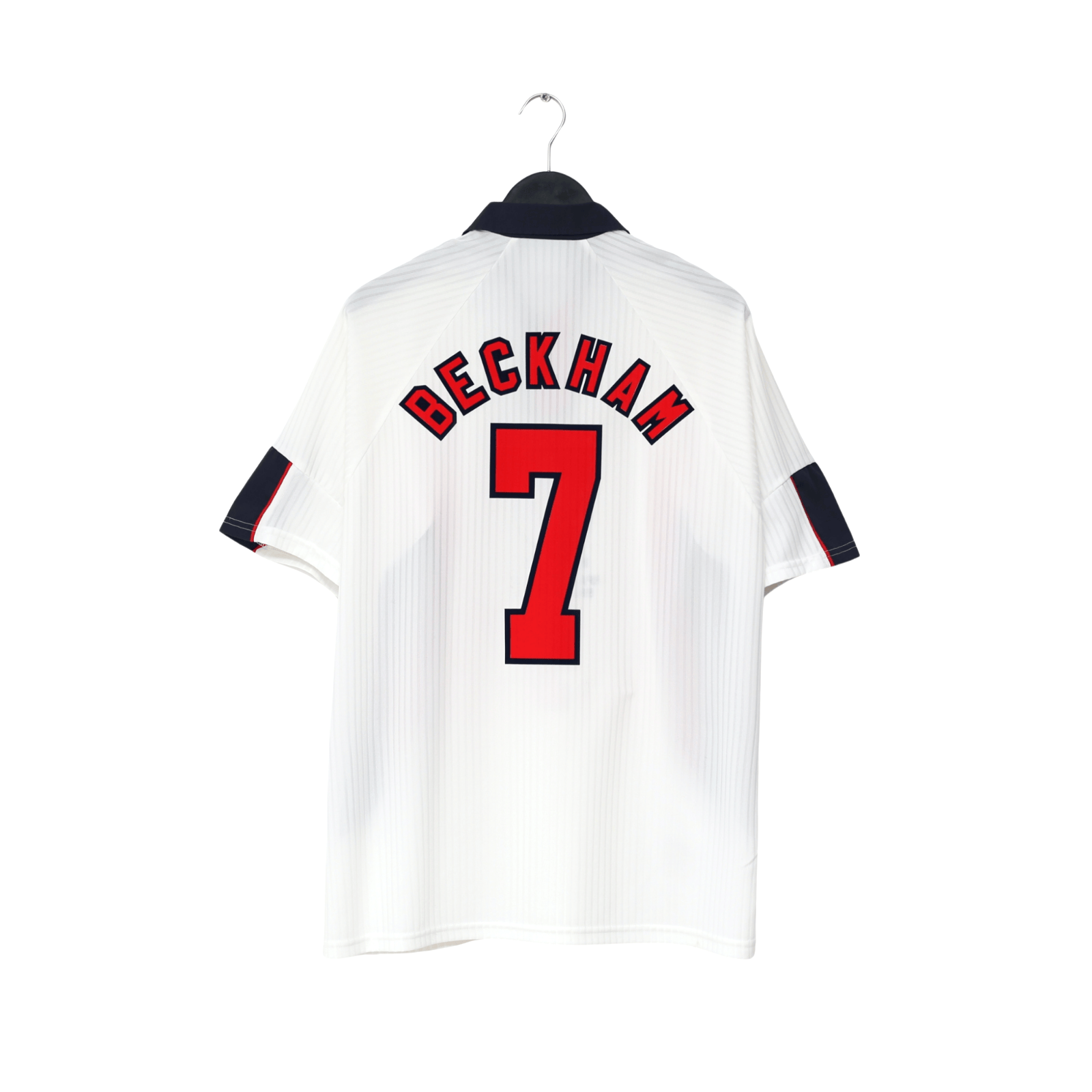 1997/99 Beckham #7 England Vintage Umbro Home Football Shirt (L/XL) WC 1998