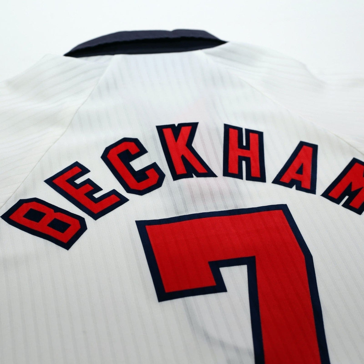 1997/99 Beckham #7 England Vintage Umbro Home Football Shirt (L/XL) WC 1998
