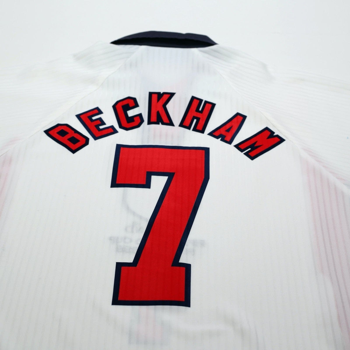 1997/99 Beckham #7 England Vintage Umbro Home Football Shirt (L/XL) WC 1998