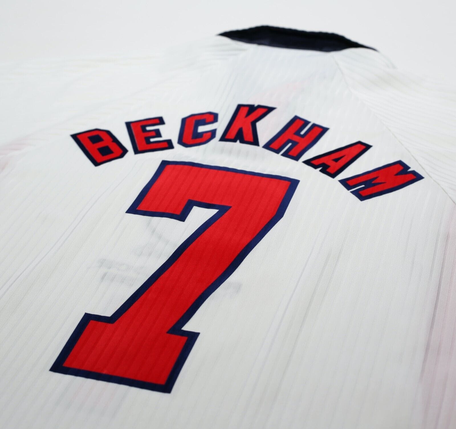 1997/99 BECKHAM #7 England Vintage Umbro Home Football Shirt (L/XL) World Cup 98