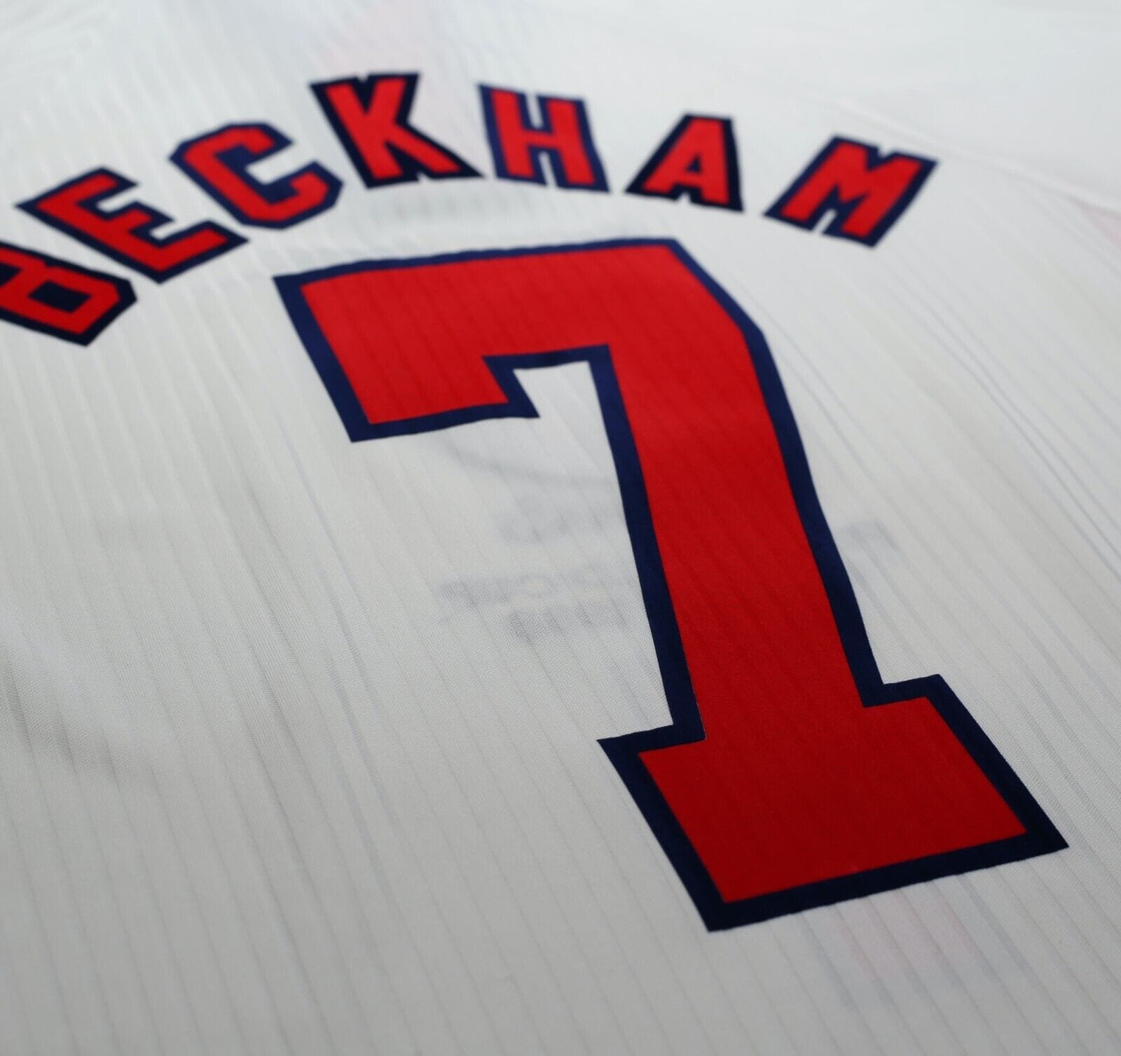 1997/99 BECKHAM #7 England Vintage Umbro Home Football Shirt (L/XL) World Cup 98