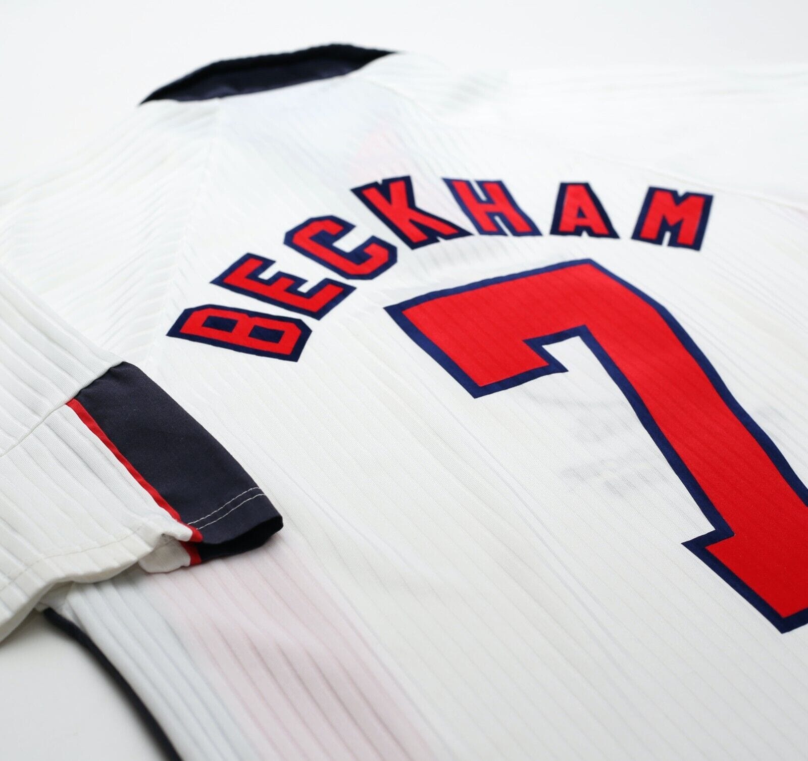 1997/99 BECKHAM #7 England Vintage Umbro Home Football Shirt (L/XL) World Cup 98