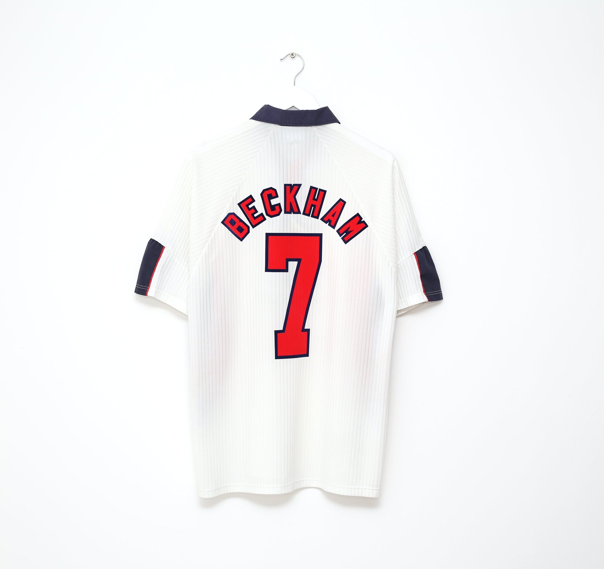 1997/99 BECKHAM #7 England Vintage Umbro Home Football Shirt (L/XL) World Cup 98