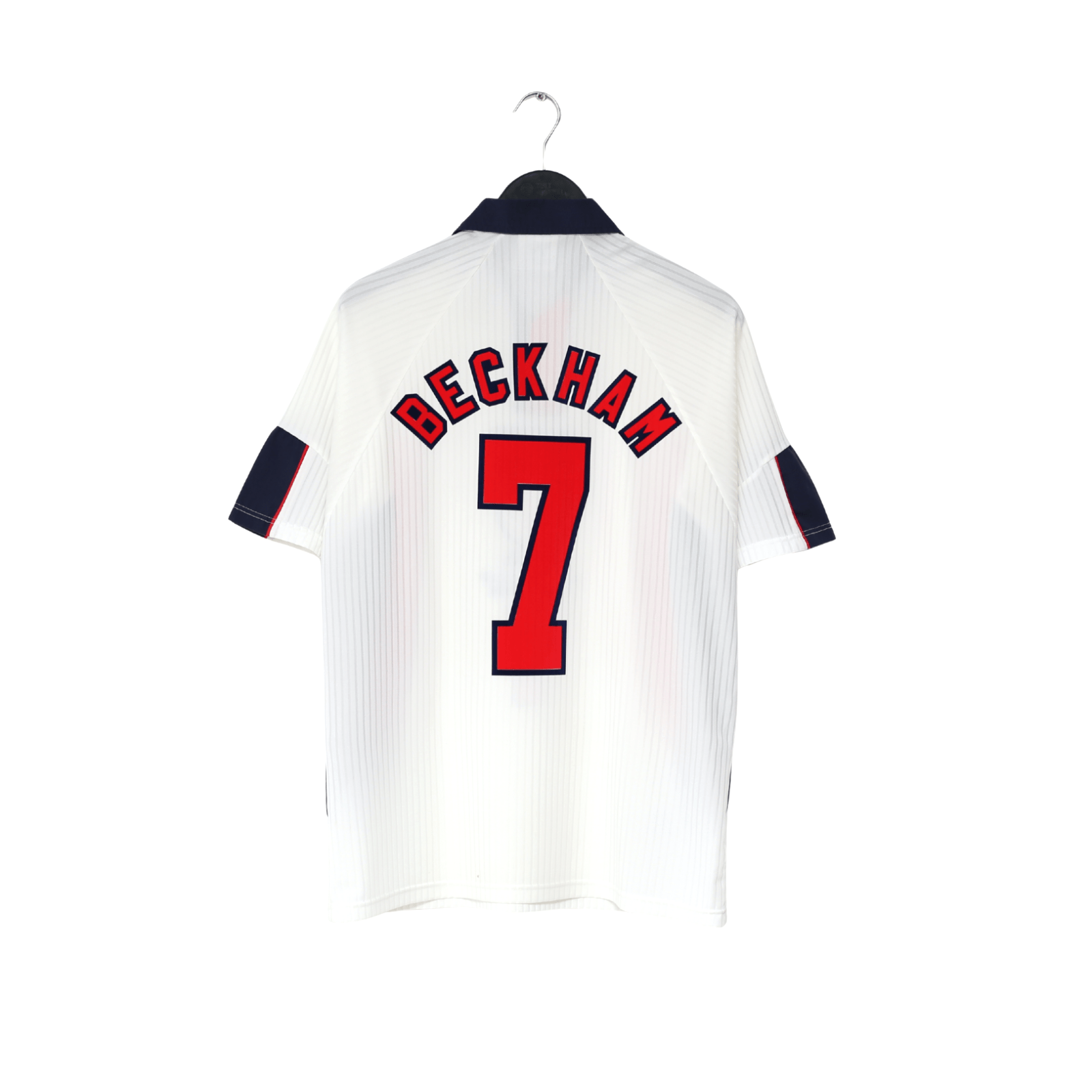 1997/99 BECKHAM #7 England Vintage Umbro Home Football Shirt (M/L) WC 1998